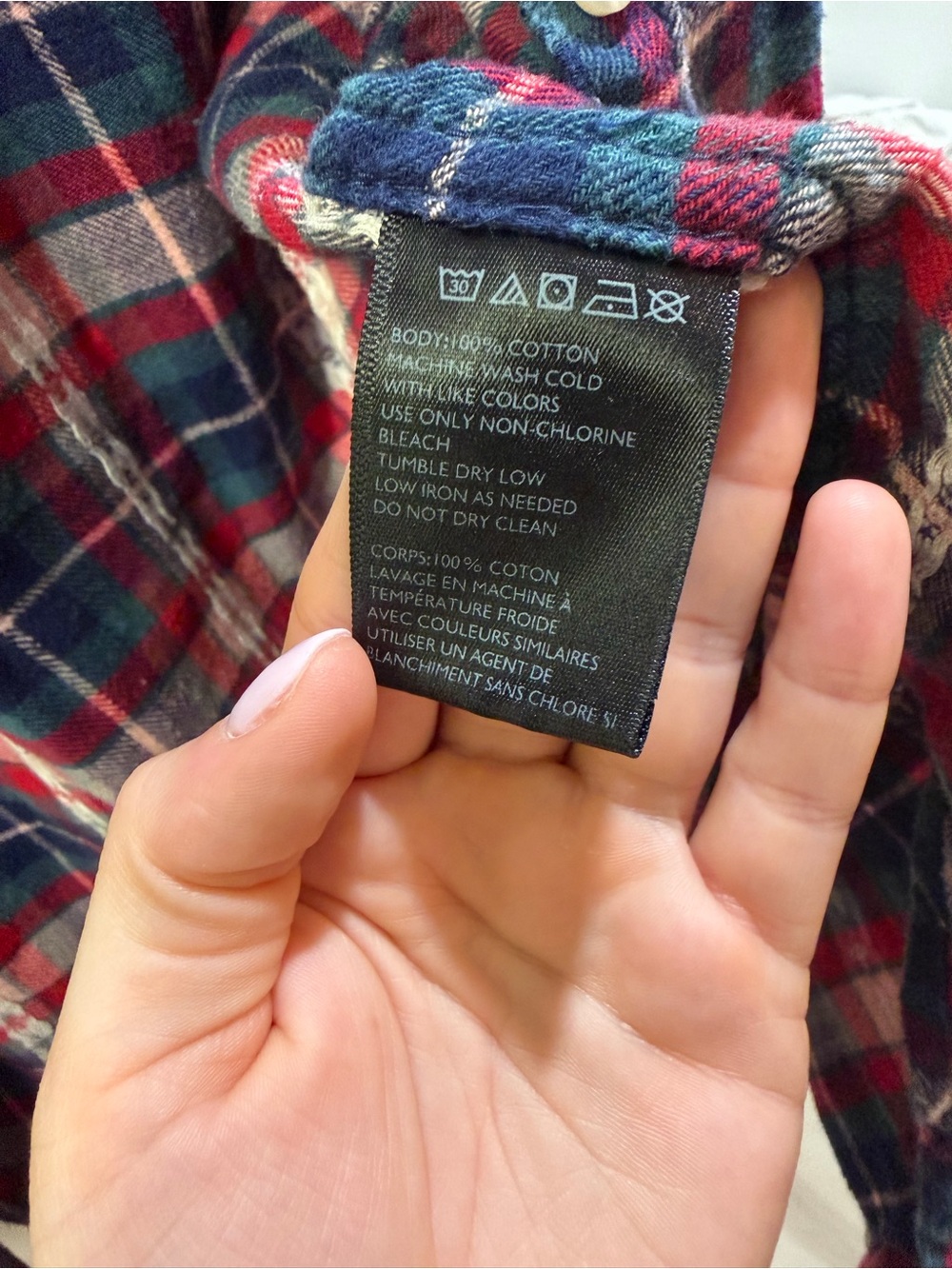 BDG Red, Navy & Green Plaid Button-Up Shirt - Picture 8 of 9